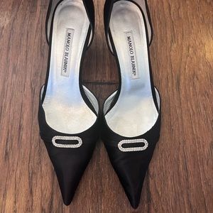 Manolo Blahnik Kitten Heel D’orsay Pumps